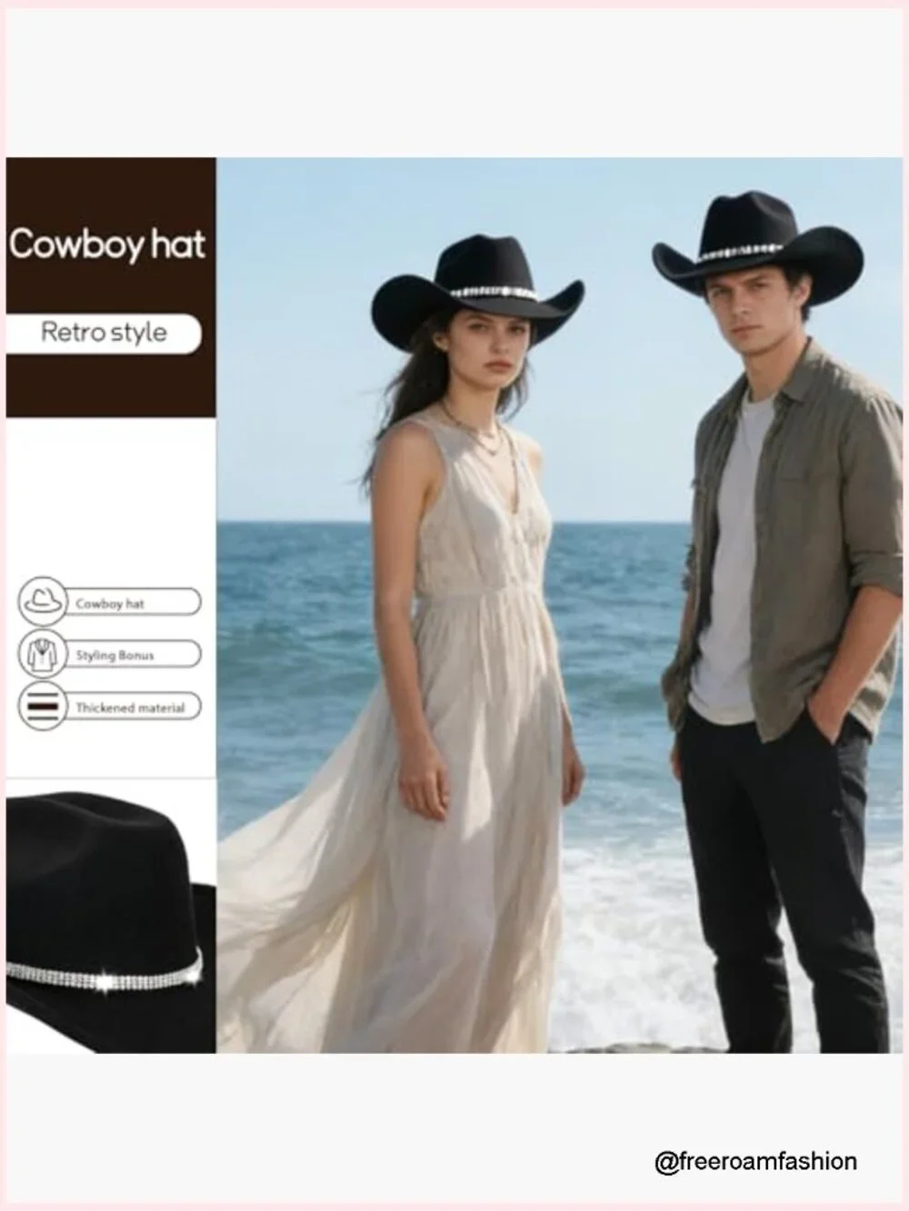 Unisex Felt Western Cowboy Hat - Classic Tejana Style Fedora for Adults